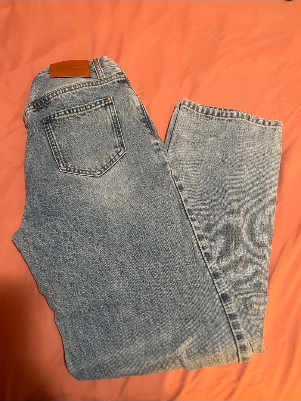 Princess Polly Light Blue High-Rise Wide Leg Jeans